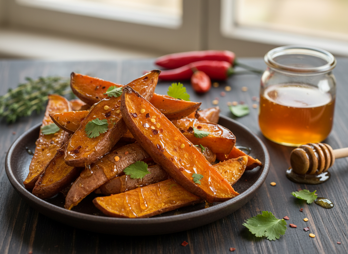 Hot Honey Sweet Potatoes